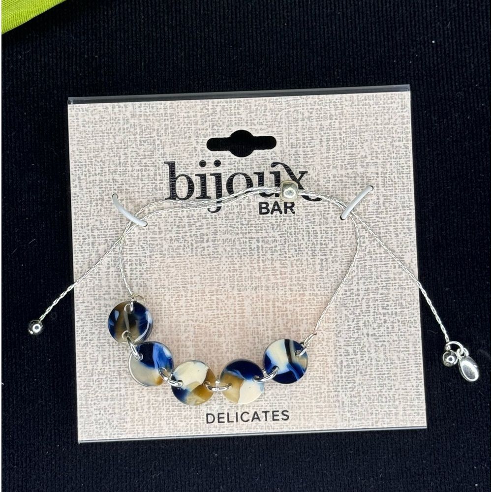 Bijoux Bar  DaintySilver Tone  Slide Closure Bracelet